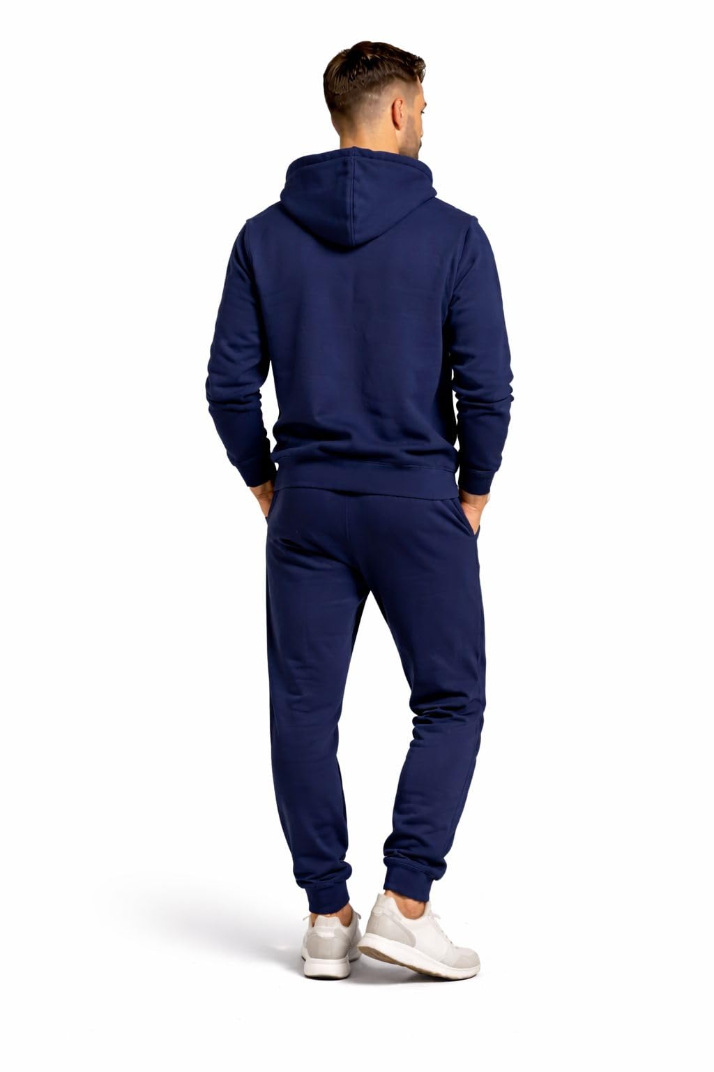 Mens Tracksuit Set - Fleece Hooded Sweatshirt Pullover Hoodie, Long Sleeve Plain 2Pc Top and Jogging Bottoms Full set Casual Sports Athletic Wear