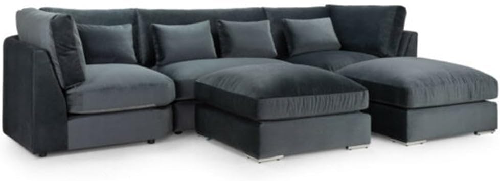 Modern U-Shaped Sectional Sofa, Living Room Couch
