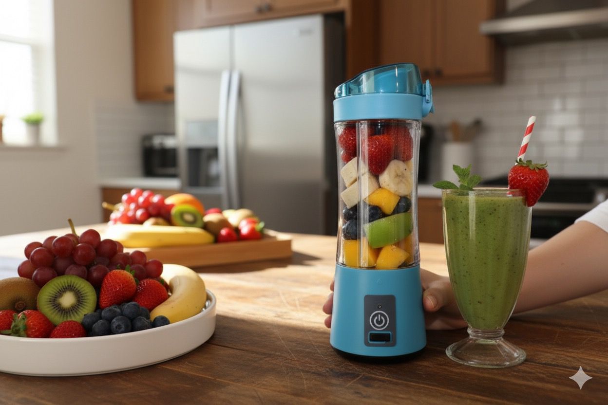 Portable USB Rechargeable Blender Bottle – Mini Smoothie Maker