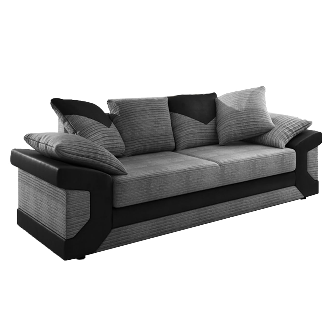 LZM Dino Sofa 3 Seater 2 Seater Upholstered Combination Fabric Black Grey