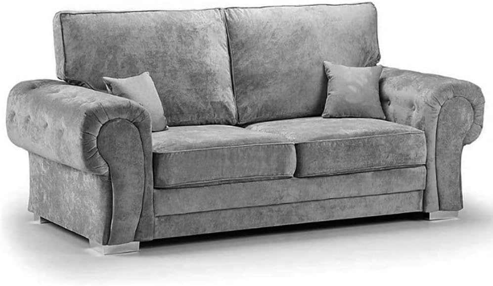 LZM Verona Sofa |1 Seater 3 Seater Corner Sofa | Grey Fabric Sofa | Living Room | Warranty Included (2 Seater)