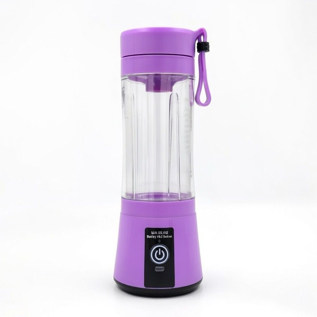 Portable USB Rechargeable Blender Bottle – Mini Smoothie Maker (Purple)