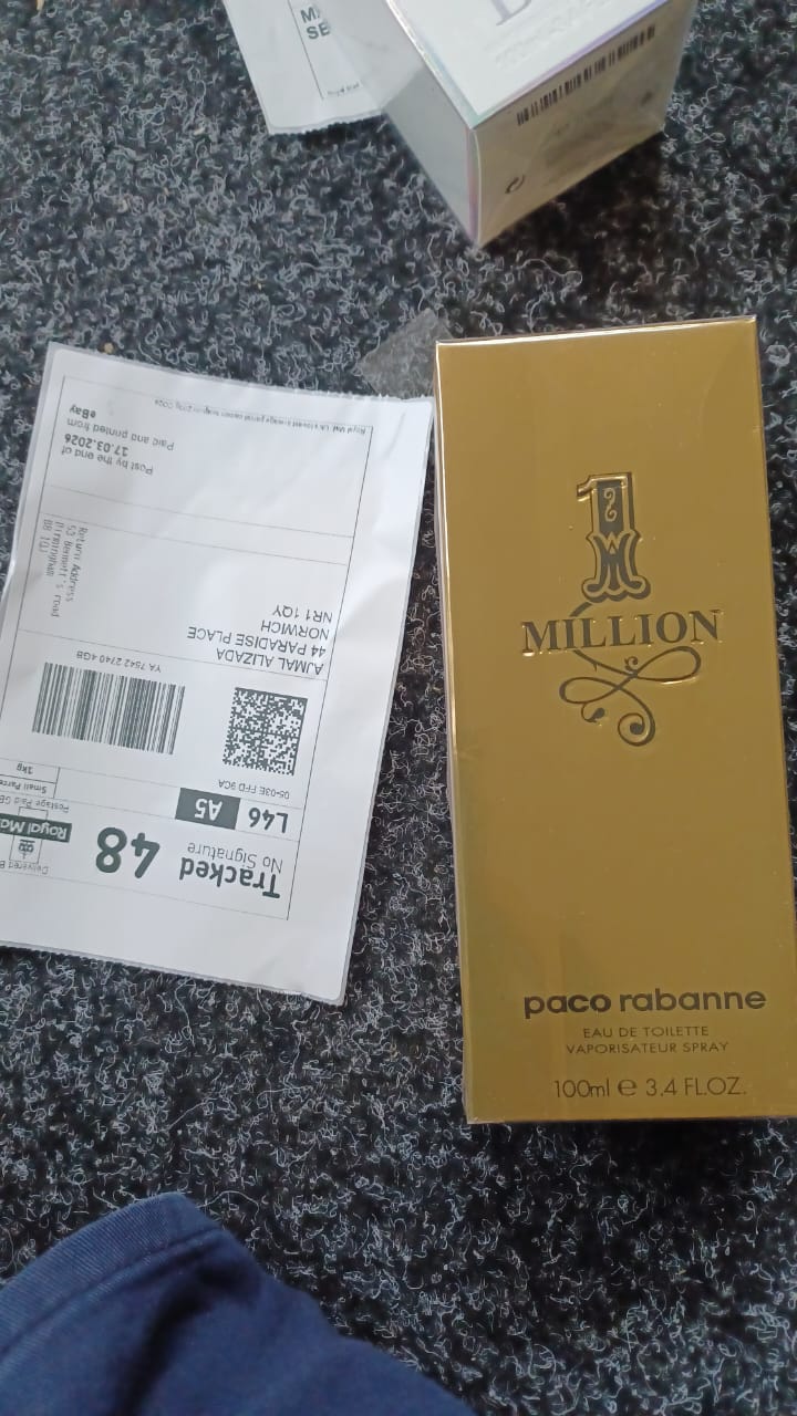 Paco Rabanne 1 Million Eau de Toilette Spray for Men 3.4 oz / 100ml Authentic Luxury Cologne