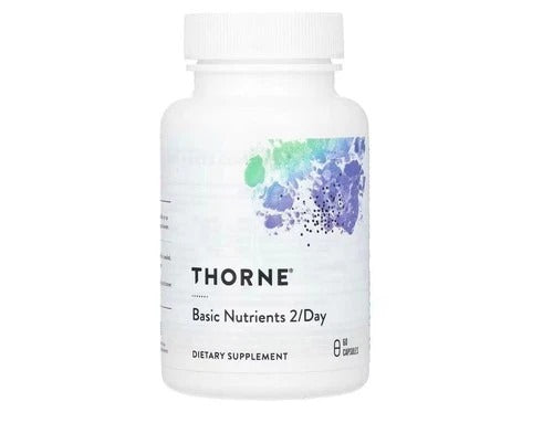 Thorne Basic Nutrients 2/Day Multivitamin Capsules | Daily Vitamins & Minerals Dietary Supplement | 60 Capsules