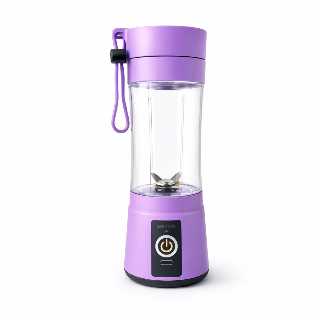 Portable USB Rechargeable Blender Bottle – Mini Smoothie Maker (Purple)