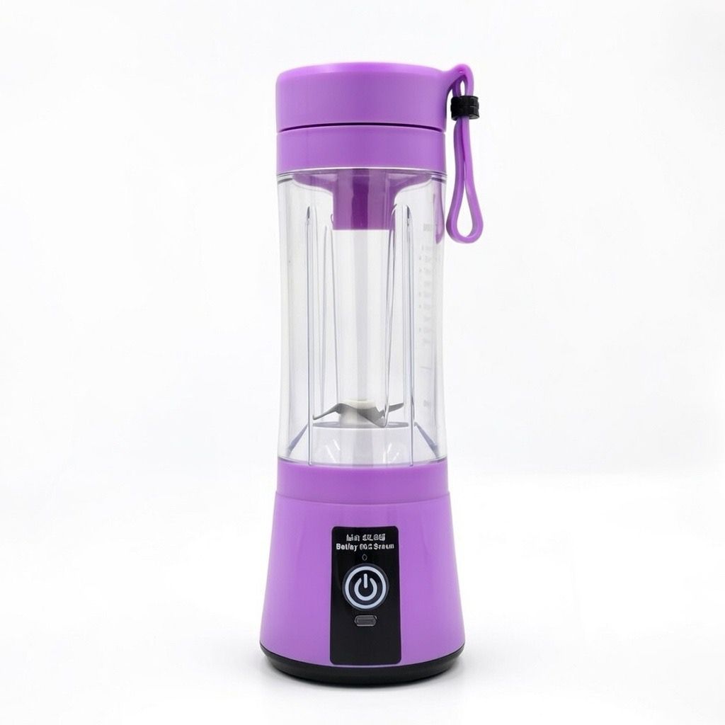 Portable USB Rechargeable Blender Bottle – Mini Smoothie Maker (Purple)