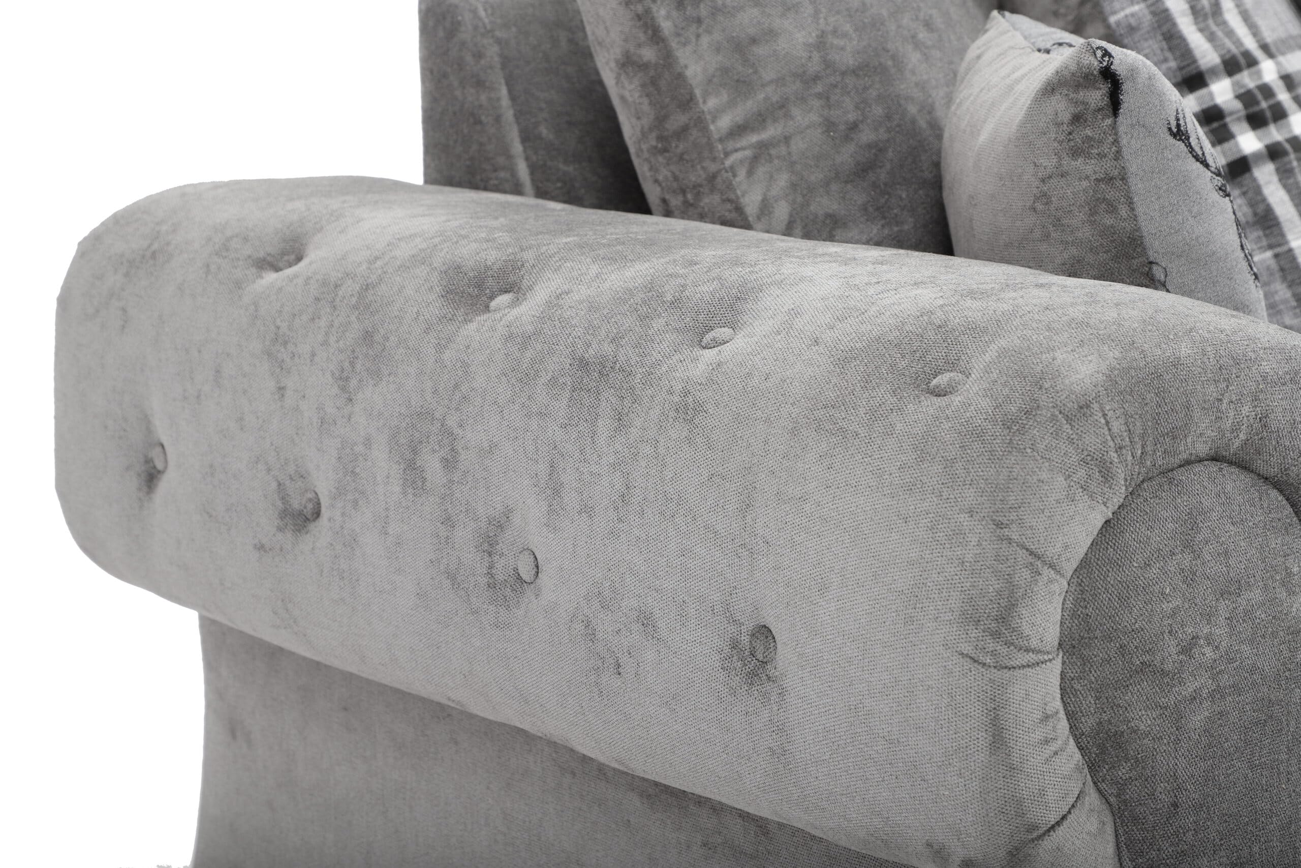 LZM Verona Sofa |1 Seater 3 Seater Corner Sofa | Grey Fabric Sofa | Living Room | Warranty Included (2 Seater)