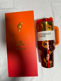Stanley x KaFOLG Quencher H2.0 FlowState Tumbler 40 oz (1.18L) – Red Floral Limited Edition with Handle & Straw