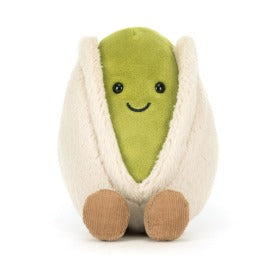 Jellycat Amuseables Pea Pod Plush Toy | Soft Stuffed Vegetable Plush | Cute Collectible Gift