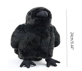 Realistic Black Baby Penguin Plush Toy – Soft Stuffed Animal Gift – 24cm (9.44")