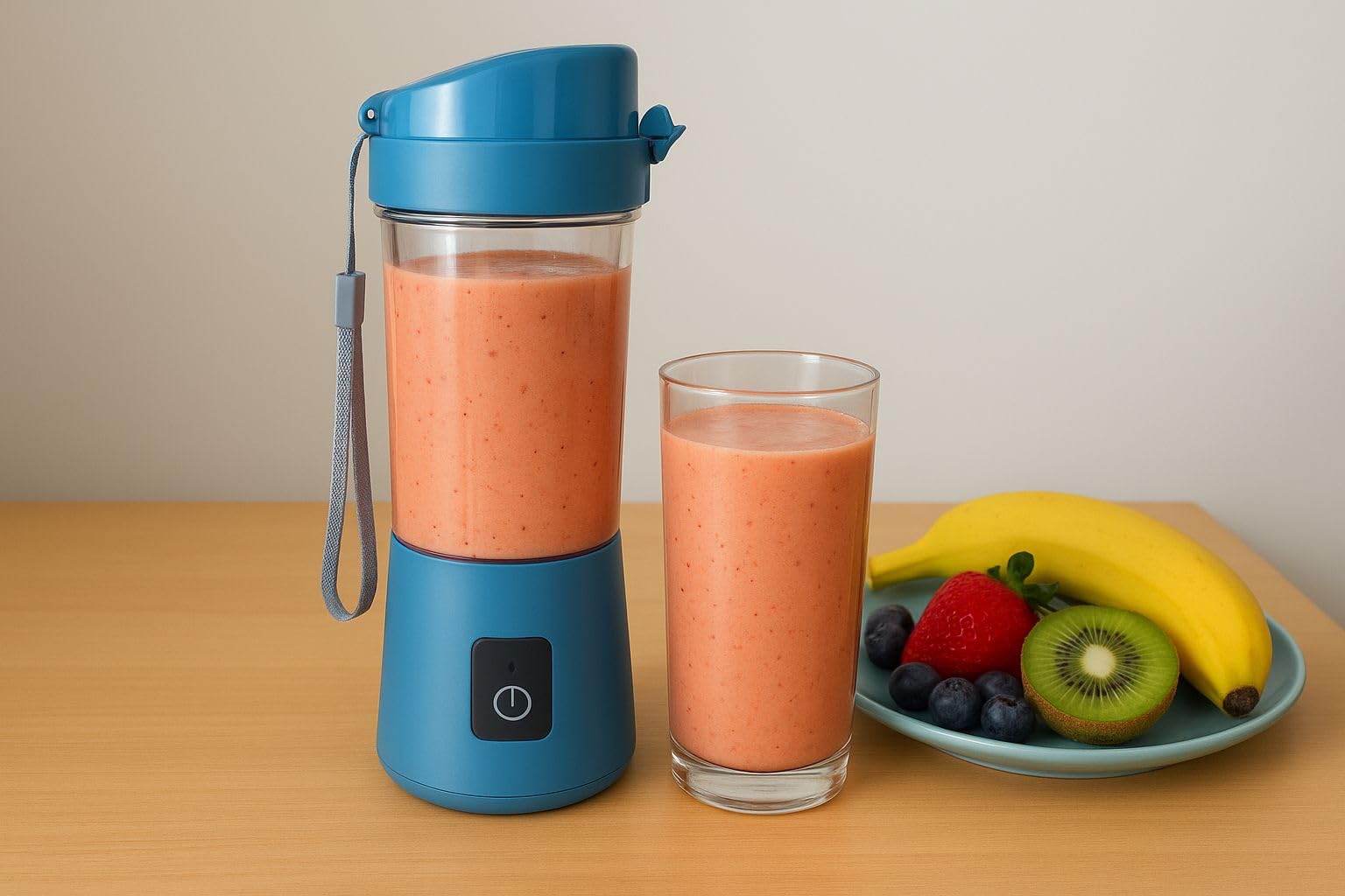LZM Portable Personal Blender, Rechargeable Smoothie Maker, 380ml USB Recharable Juicer Cup for Shake, Protein Drinks, Travel Gym & Home