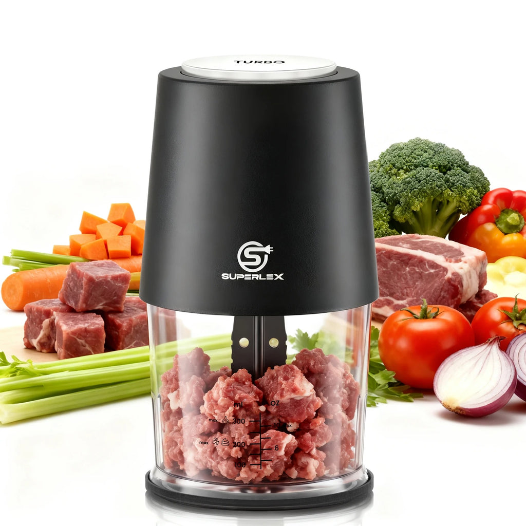 4-in-1 Portable Electric Mini Food Chopper & Processor (500ml)