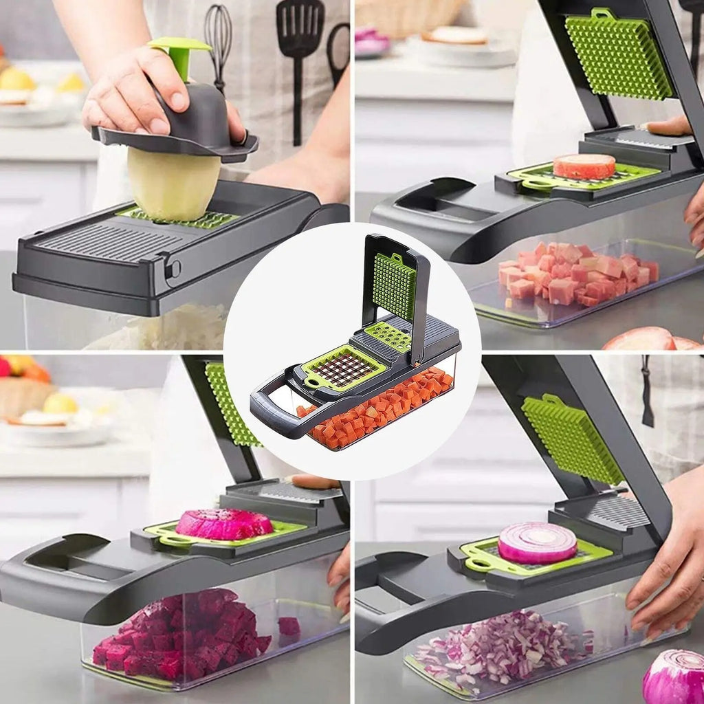 16-in-1 Multifunctional Vegetable Chopper & Mandoline Slicer