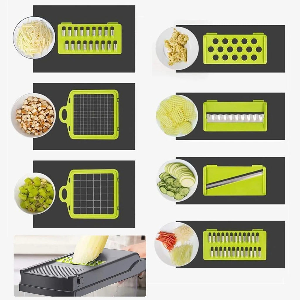 16-in-1 Multifunctional Vegetable Chopper & Mandoline Slicer