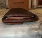 Louis Vuitton Monogram Canvas Long Wallet Brown Snap Closure Women's Wallet