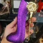 Luxury Purple High Heel Perfume Bottle – Glitter Stiletto Decorative Fragrance Spray