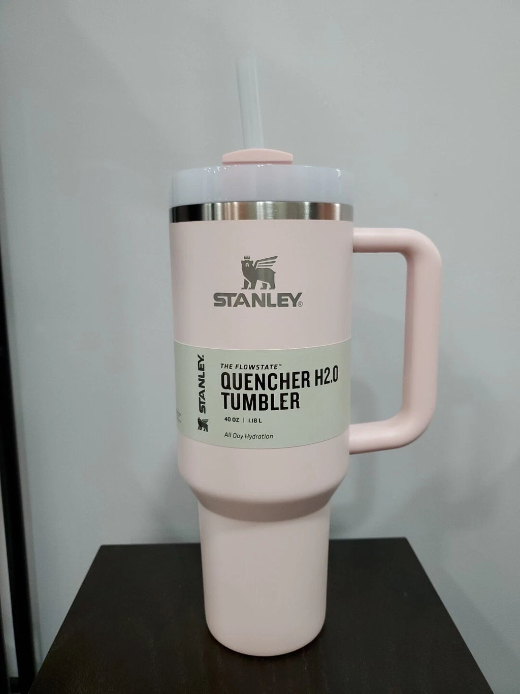 Stanley Quencher H2.0 FlowState Tumbler 40oz – Insulated Stainless Steel Travel Mug with Handle & Straw (Pink)