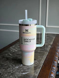 🔥"Taylor Swift" Stanley 40oz Tumbler Warm Serene Brushstrokes🌸Authentic!🔥