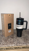 Stanley Quencher H2.0 FlowState Tumbler 40oz – Insulated Stainless Steel Travel Mug with Handle & Straw (Black)