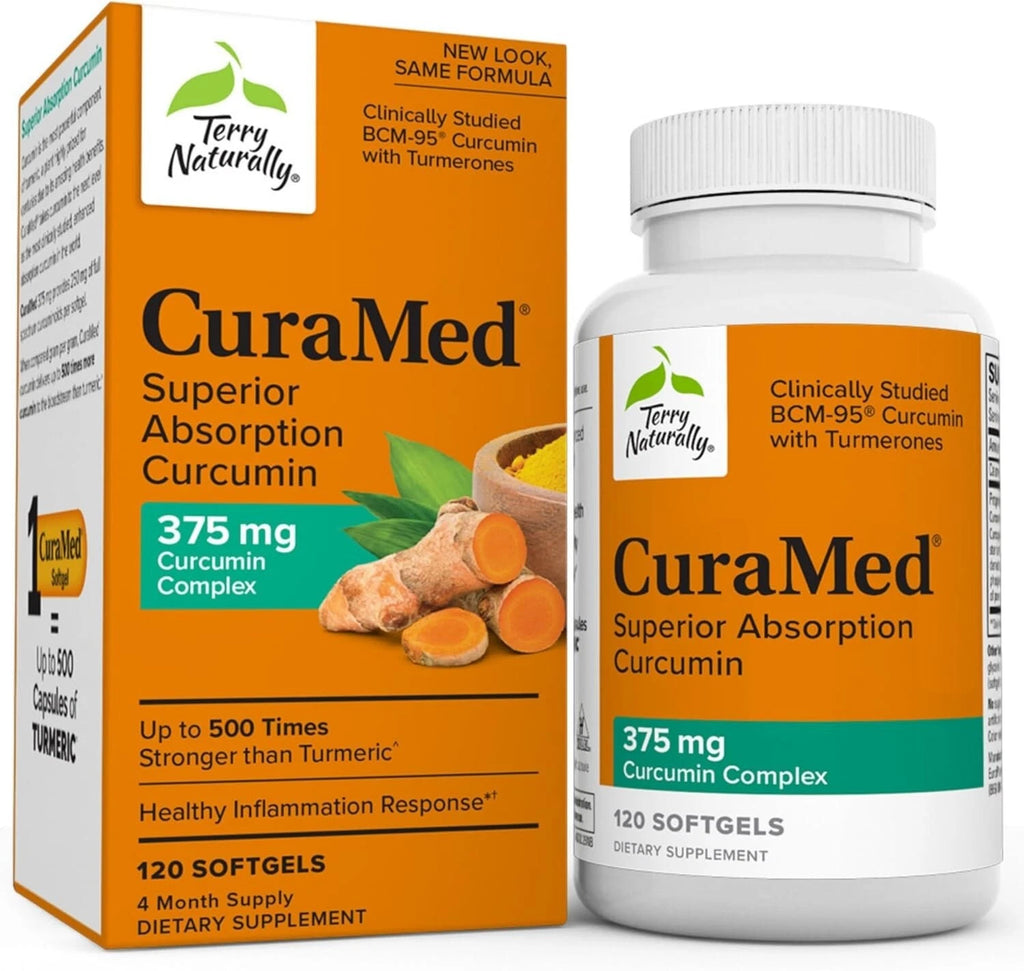 CuraMed Superior Absorption Curcumin 375 mg – 120 Softgels | Terry Naturally