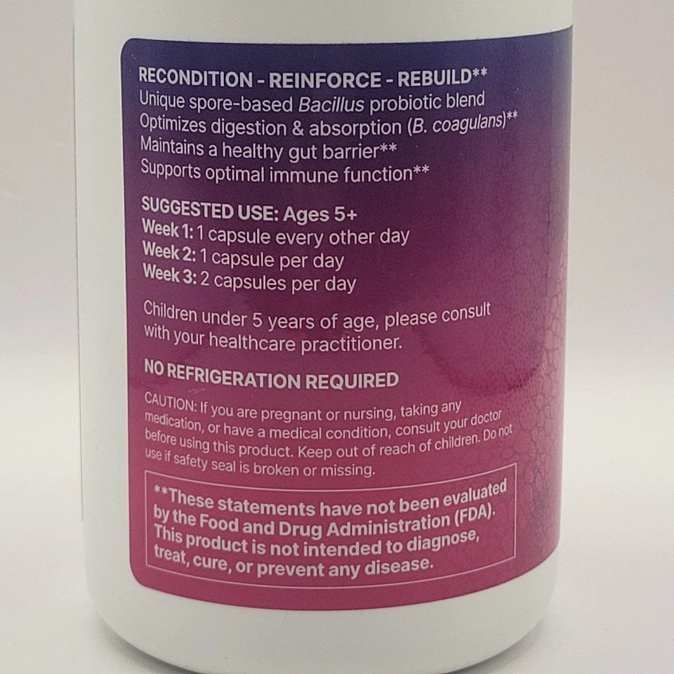 MegaSporeBiotic Probiotic Supplement – 180 Capsules | Microbiome Labs