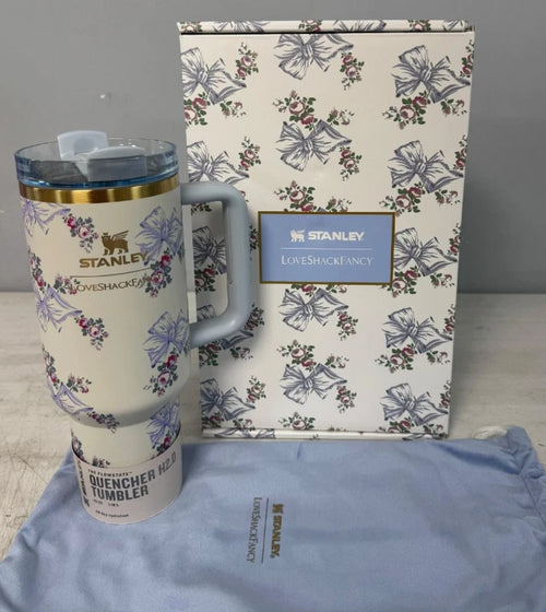 **Stanley x LoveShackFancy Quencher H2.0 Tumbler 40oz – Limited Edition Floral Insulated Travel Cup