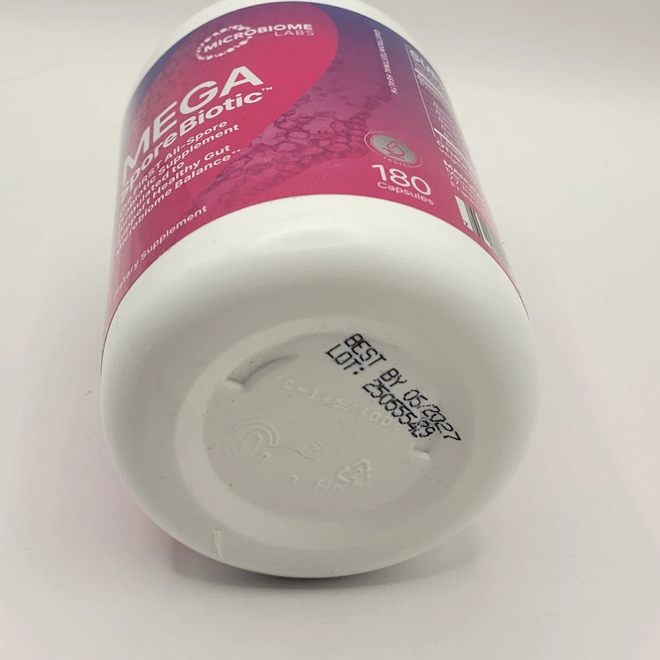 MegaSporeBiotic Probiotic Supplement – 180 Capsules | Microbiome Labs