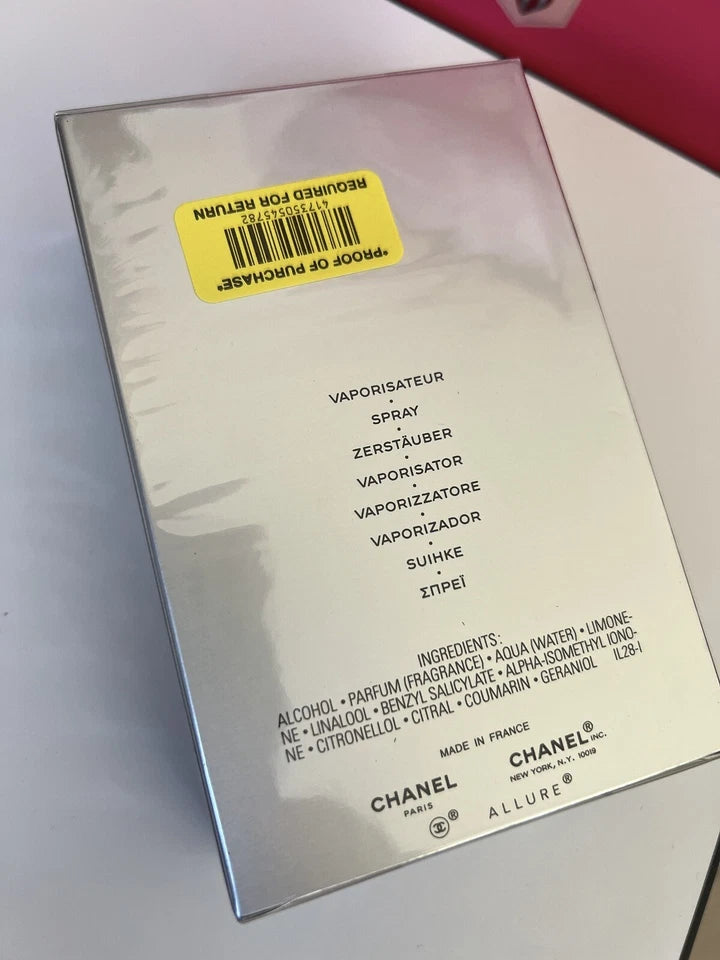 Allure Homme Sport Eau de Toilette by Chanel for Men 3.4 oz / 100 ml
