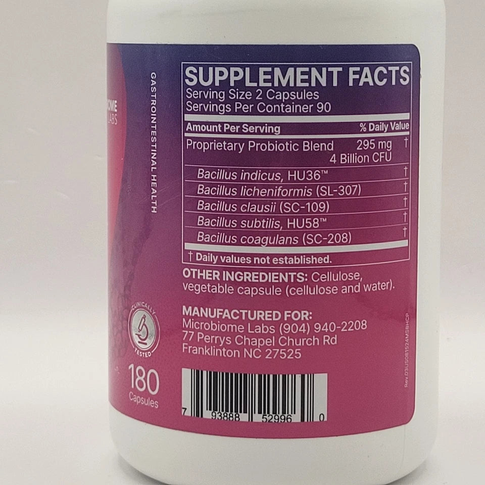 MegaSporeBiotic Probiotic Supplement – 180 Capsules | Microbiome Labs